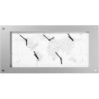 Nextime Time Zone, Vegg, Rektangel, Hvit, Aluminium, Glass, 900 mm