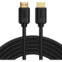 Baseus 2x HDMI 2.0 4K 60Hz-kabel, 3D, HDR, 18 Gbps, 5m (svart)