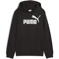 Puma ESS No. 1 Logo Fleece Hoodie Youth, Clothing, Black, 7-8Y