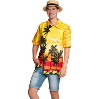 Partychimp Hawaii skjorte, gult paradis