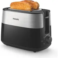 Philips Daily Collection HD2516 - Brødrister - 2 skive - 2 Spor - svart