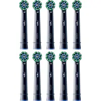 Teknikproffset Cross Action Tannbørstehoveder - Svart - 10-pakning