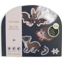 Filibabba Puslespill - Selvlysende - 2-8 Brikker - Skogens dyr - - OneSize - Puslespill