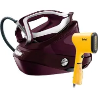 Tefal Pro Express Vision GV9810 - Dampstrykejern med automatisk slukking - såleplate: Durilium AirGlide Autoclean - 3000 W - burgunder/hvit