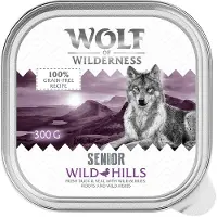 Wolf of Wilderness Senior - Duo-Protein Oppskrift 6 / 24 x 300 g skål - 24 x 300 g: Wild Hills - Ande- og kalvekjøtt