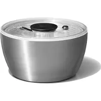 Oxo 1071497 Salatsslynge i rustfritt stål, 24 cm, med lokk