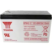 Yuasa NPW45-12 Blybatteri 12 V 8.5 Ah Blyfleece (B x H x T) 151 x 97.5 x 65 mm Fladstik 6,35 mm Lav selvafladning, Vedligeholdelsesfri, Cyklusstabilt