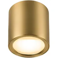 SLV LED-taklampe Oculus, messingfarget, 9 cm, dimbar til varmt