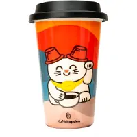 Kaffekapslen | Termokopp med katte design - Termokopp i keramikk - 300 ml.