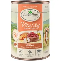 Lukullus Vitality immunsystem: Villsvin (kornfritt) - 6 x 400 g