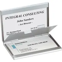 Sigel - Visittkortboks - aluminium - sølv, matt