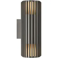 Nordlux Utendørs vegglampe Aludra Double Seaside, aluminium, antrasitt, 2 lyskilder
