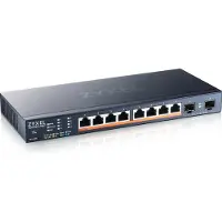 Zyxel XMG1915 Series XMG1915-10EP - Switch - administrert, NebulaFLEX-sky - L3 Lite - smart - 8 x 100/1000/2.5G (PoE++) + 2 x Gigabit SFP / 10 Gigabit SFP+ - veggmonterbar - PoE++ (130 W)