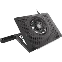 Genesis OXID 450 - Notebookkjølepute - med 2-porters USB-hub - 15.6 - 140 mm/60 mm - svart