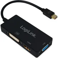 Logilink CV0110, 0,15 m, Mini DisplayPort, VGA + HDMI + DVI, Hankjønn, Hunkjønn, Rett