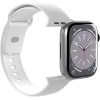 Puro ICON - Bånd for smart armbåndsur - S/M & M/L (passer håndledd på 144 - 220 mm) - hvit - for Apple Watch Hermès Series 9, SE 3, Series 10, Series 11, Series 9, Ultra 2, Ultra 3