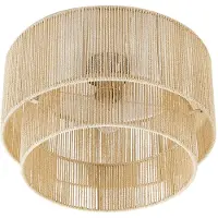 LINDBY taklampe Anuva, beige natur, papir, Ø 45 cm