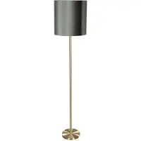 QAZQA Gulvlampe messing med fløyels skjerm grønn 40cm - Simplo