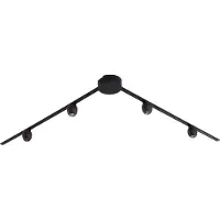QAZQA Moderne skinnesystem med 4 sorte spotlights 1-fase - Magnetic Zagaye