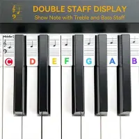 INF Avtakbare note-etiketter til piano og keyboard, 61 tangenter Flerfarget MultiColor
