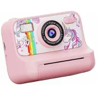 Mtp Products Z12 Mini instant kamera for barn med 32GB minnekort - Rosa