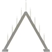 Konstsmide Elektrisk lysestake 9 lys tre matt grå