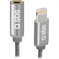 SBS TEADAPTJACKMFIW, 3.5mm, Hunkjønn, Lightning, Hankjønn, 0,15 m, Hvit