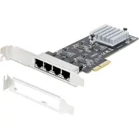 StarTech.com Startech 4-Port 2.5Gbps NBASE-T PCIe Network Card, Intel I225-V Chip, Quad Port Computer Network Card, Multi-Gigabit NIC, PCI Express Server LAN Card, Desktop Ethernet Interface Card, PCI Express 2.0