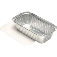 Starpak aluminiumsskåler med lokk 19,5 cm x 10,3 cm 700 ml sølv