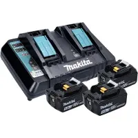 Makita DC18RD - Batterilader + batteri 3 x - Li-Ion - 5 Ah - 2 x batterier lader