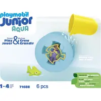 Playmobil Junior Aqua - Vannhjul med babyhai - 71688 - 6 Deler - - OneSize - Leketøy
