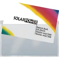 Sigel - Visittkortlomme - for 55 x 90 mm - med fliker - blank (en pakke 100)