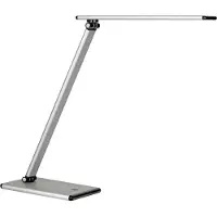 Unilux Skrivebordslampe Led Med Dobbel Ledd Og Taktil Metallgrå Base 5w