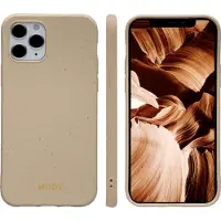 dbramante1928 Barcelona - Bakdeksel til mobiltelefon - 100 % biologisk nedbrytbart plantebasert materiale - Sahara Sand - for Apple iPhone 12, 12 Pro