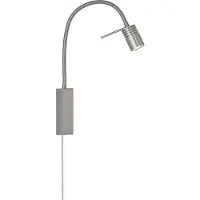 Fischer & Honsel Leuchten River LED-vegglampe, skjerm rillet metall