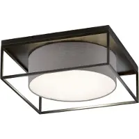 FISCHER&HONSEL GMBH Taklampe Carre 60x60cm stoffskjerm i grå farge