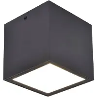Lutec LED utendørs taklampe GEMINI, mørkegrå, 9 x 9 cm, IP65