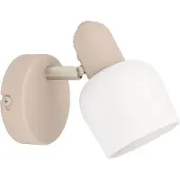 Eglo CORATO vegglampe i sand-/børstet stål/opal