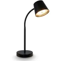 Briloner Biwo LED-bordlampe med batteri, svart, berøringsdimmer, metall