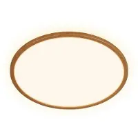 Briloner LED-taklampe Tava Wood, Ø 42 cm, plast, 3000 K