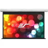 Elite Screens Saker Series - Projeksjonsskjerm - takmonterbar, veggmonterbar - motorisert - 230 V - 110 (279 cm) - 16:10 - MaxWhite FG - hvit