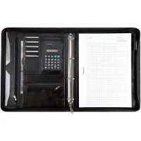 Alassio Jüscha 30065, A4, Q-ring, Oppbevaring, Kunstig lær, Svart, Matt