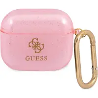 GUESS GUA3UCG4GP AirPods 3-deksel rosa/rosa Glitter Collection