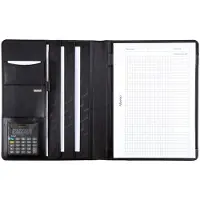 Alassio Jüscha 43006, Lær, Sort, A4, Visittkort, Spenne-åpningsmekanisme på midten, 320 mm