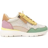 Carmela for woman. 16227406-AQUA Leather trainers 162274 multicolour (36), Flat, Laces, Zip, Casual, Multicolor