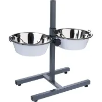 TIAKI dobbel skål med justerbart stativ - 2 x 4280 ml, Ø 29 cm