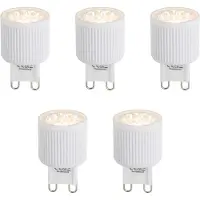 LUEDD Sett med 5 G9 24mm 3-trinns dimbare LED-pærer 3W 300 lm 2700K