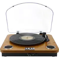 Akai ATT-11BT, Beltedrevet platespiller, Brun, 33,45,78 RPM, Automatisk stans, 0,8 W, 420 mm