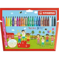 Stabilo Tusjer - Trio A-Z - 24 stk. - Flerfarget - - OneSize - Tusj