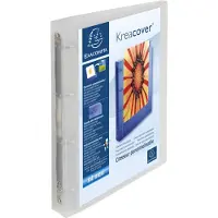 Exacompta Kreacover Chromaline - Ringperm - bokryggbredde: 40 mm - for A4 Maxi - kapasitet: 225 ark - translucent hvit
